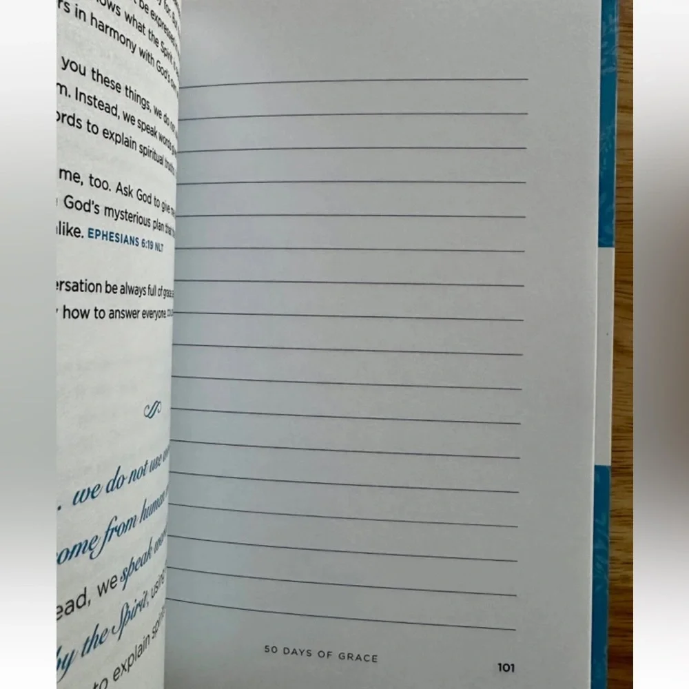 NEW 50 days of Hope/50 days of Grace. Doubled-Sided Christain Journal